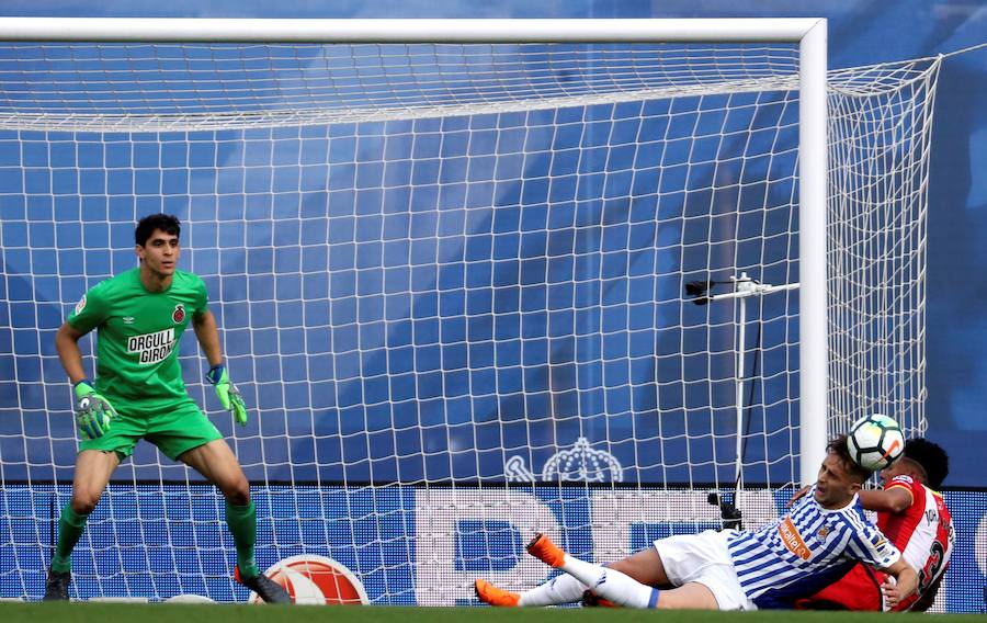El equipo txuri-urdin se reencuentra con las buenas sensaciones tras esta goleada en Anoeta