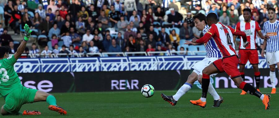 El equipo txuri-urdin se reencuentra con las buenas sensaciones tras esta goleada en Anoeta