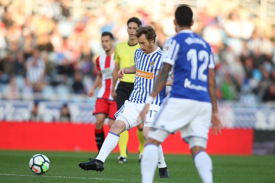 El equipo txuri-urdin se reencuentra con las buenas sensaciones tras esta goleada en Anoeta