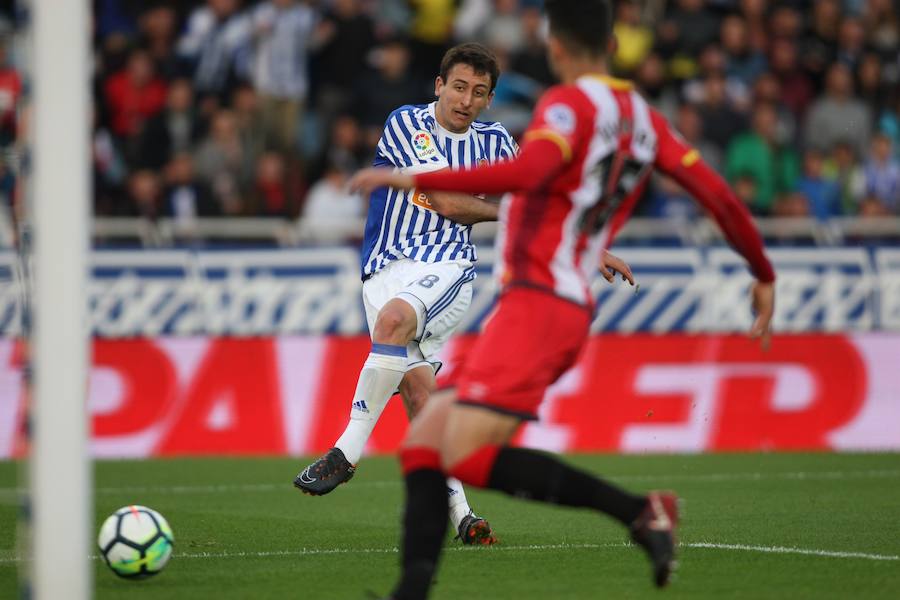 El equipo txuri-urdin se reencuentra con las buenas sensaciones tras esta goleada en Anoeta