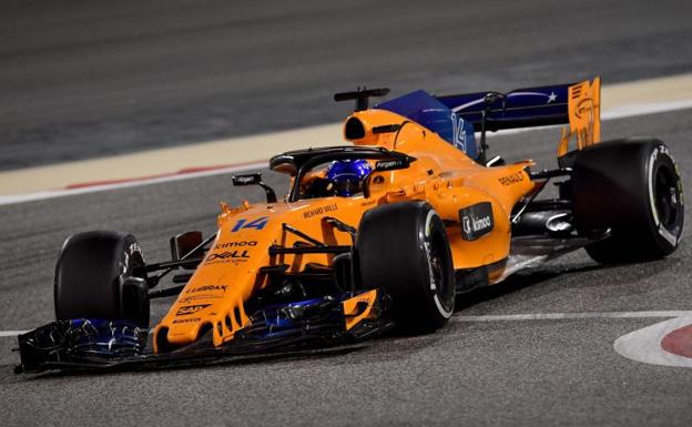 El McLaren de Fernando Alonso. 