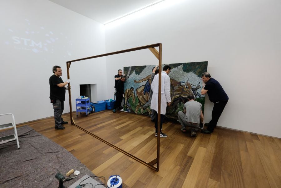 El museo recibe en depósito de la Colección BBVA 'El sembrador', cuya puesta a punto se realizará ante el público a partir del próximo martes