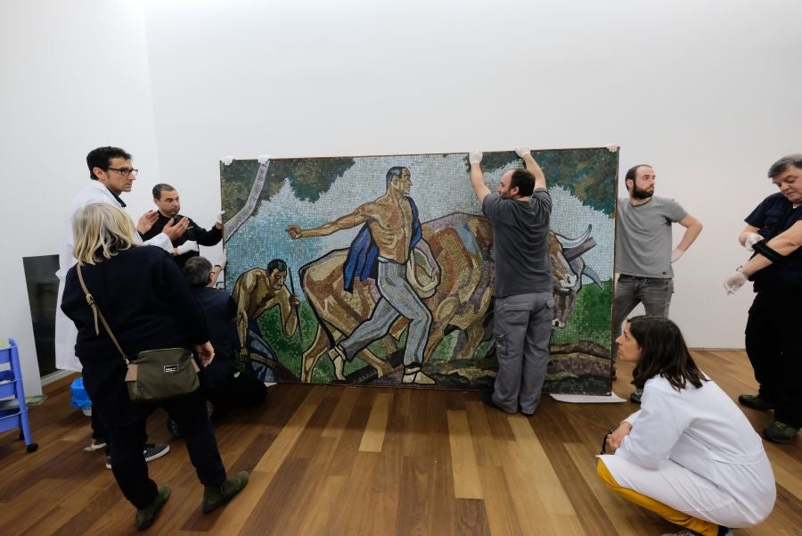 El museo recibe en depósito de la Colección BBVA 'El sembrador', cuya puesta a punto se realizará ante el público a partir del próximo martes