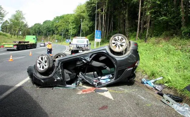 Grave accidente en la variante donostiarra. 