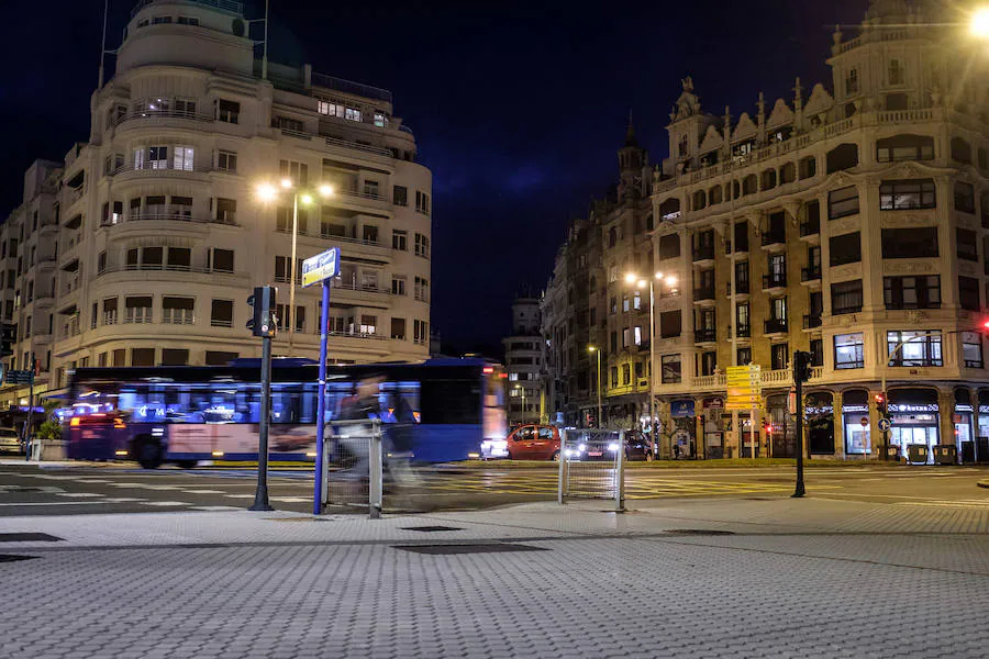 Así luce la iluminación nocturna en la capital guipuzcoana