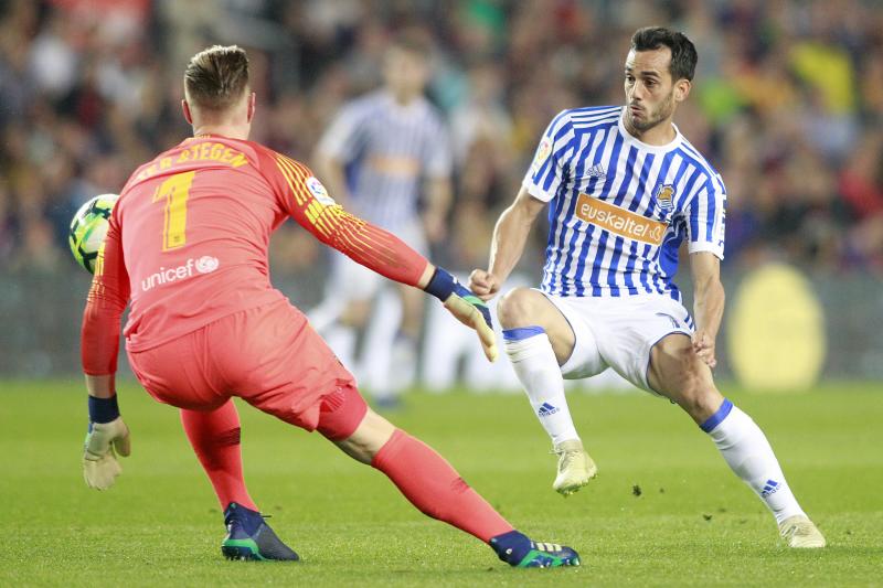 La Real Sociedad se enfrenta al Barcelona en la última jornada de la Liga. 