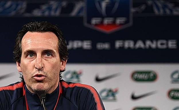 Emery, en su última rueda de prensa como entrenador del PSG.