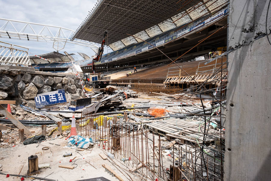 Ya se puede vislumbrar cómo se verán los partidos desde uno de los fondos del nuevo campo