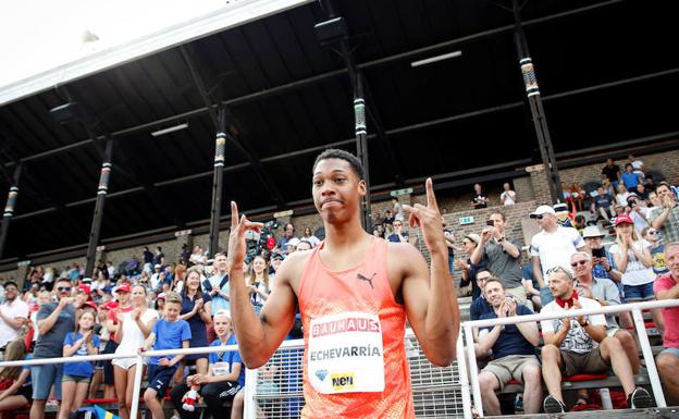 El cubano Echevarría, en la Diamond League de Estocolmo.