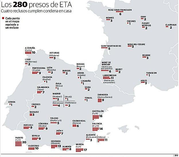 Los presos de ETA  piden al Gobierno poder salir del primer grado para avanzar en la reinserción