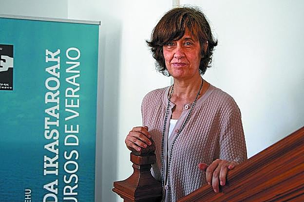 Pura Díaz-Veiga, ayer en el Palacio Miramar.