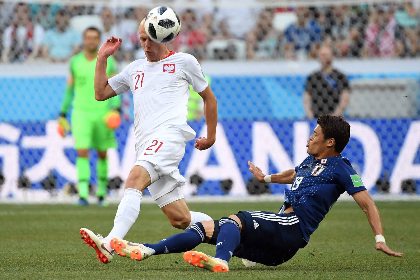 Las mejores imágenes del tercer partido del Grupo H entre Japón y Polonia. 