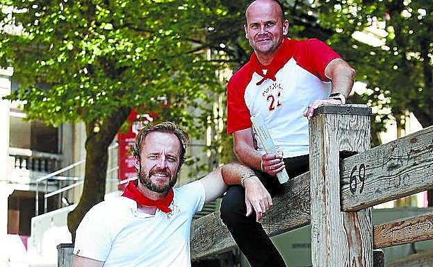 Los donostiarras Teo Lázaro y Chapu Apaolaza ya están preparados para correr en San Fermín