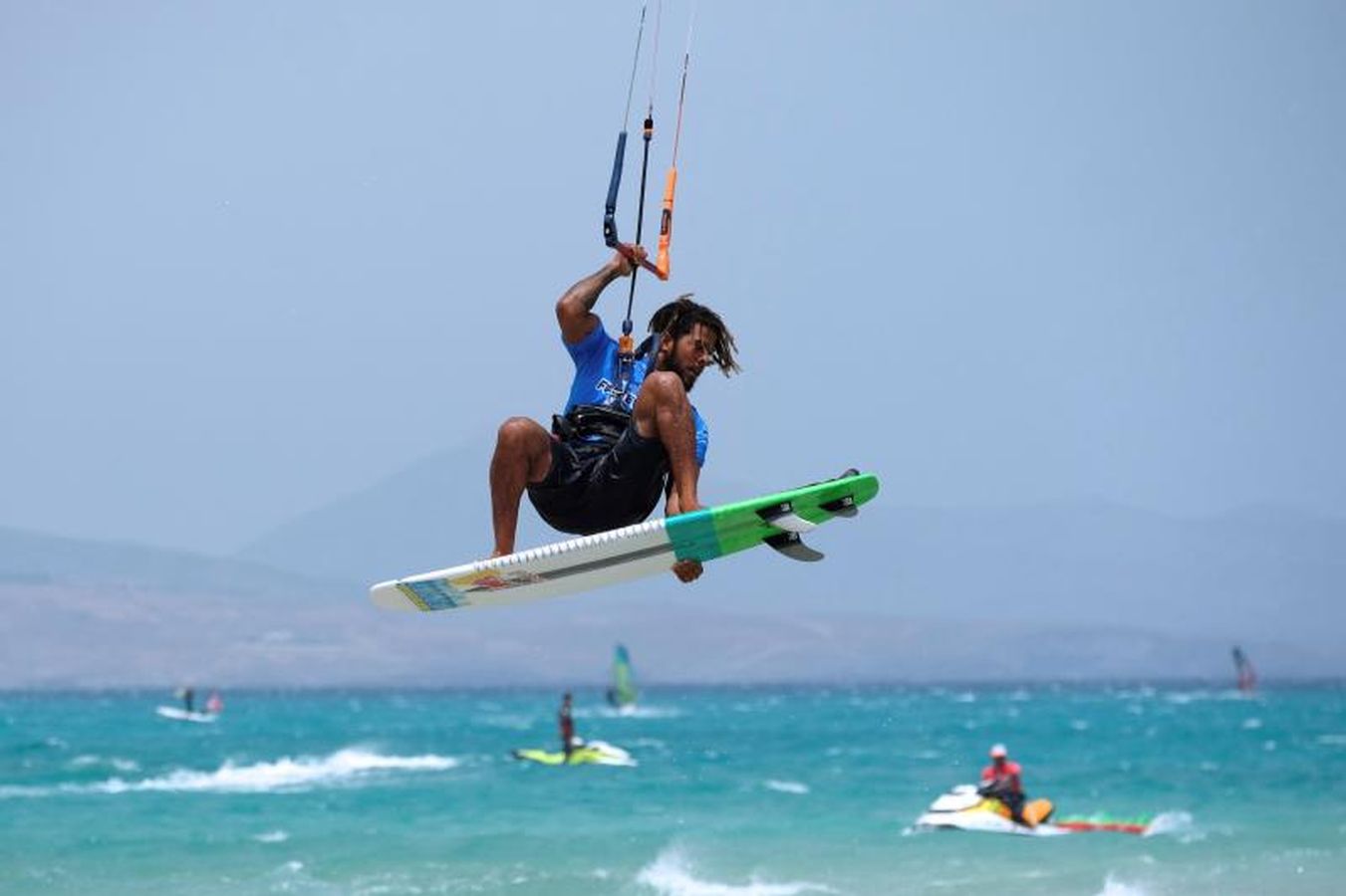Este fin de semana se ha celebrado el campeonato del Mundo de windsurf y kitesurfing en las aguas de las playas de Jandía, en Fuerteventura.