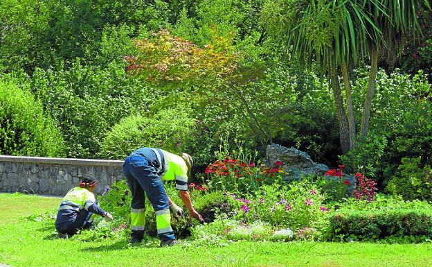 Los ediles eskoriatzarras aprobaron en sesión plenaria los pliegos para el cuidado de jardines. 