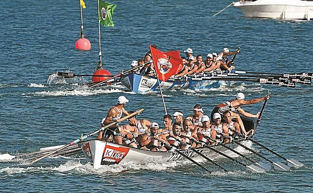 Zierbena llega por detrás de Bermeo a la segunda ciaboga pero saldría por delante camino de su segundo título estatal, 69 años después del primero.