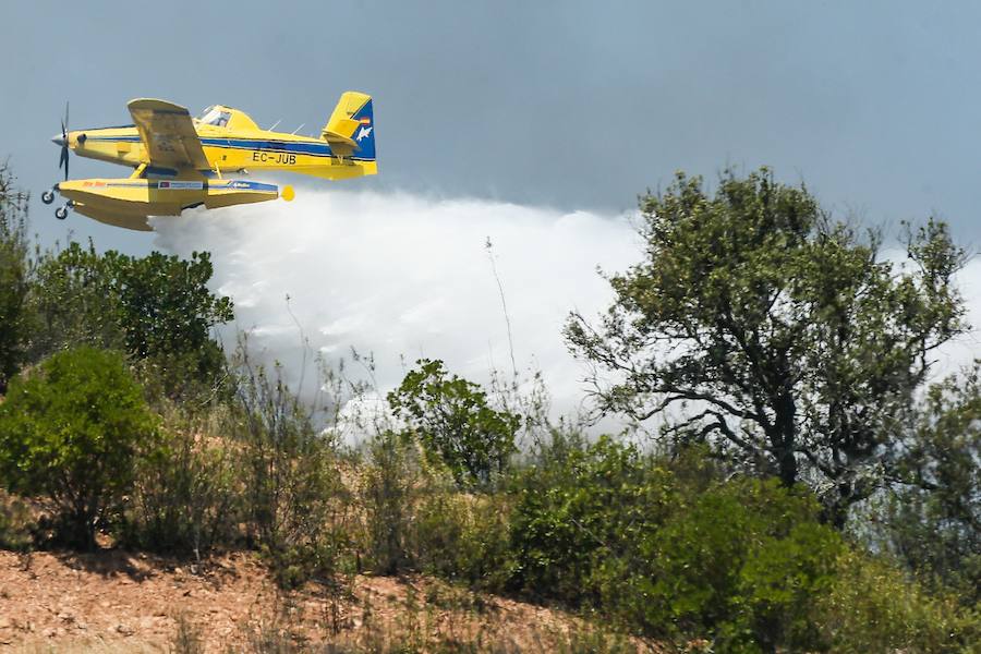 El incendio del Algarve portugués continúa su avance alimentado por el viento y la complicada orografía del terreno, donde más de un millar de bomberos buscan la fórmula para frenarlo tras quemar miles de hectáreas.