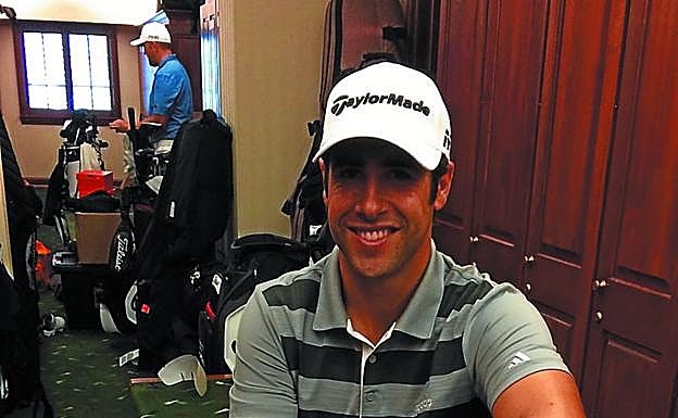 Otaegui, en los vestuarios del campo de Bellerive.