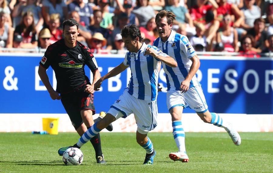 Los de Asier Garitano han arrancado un empate a uno en un partido marcado por el stado del césped, seco y con calvas, y especialmente por el debut de Theo Hernández, que ha jugado alrededor de media hora. 
