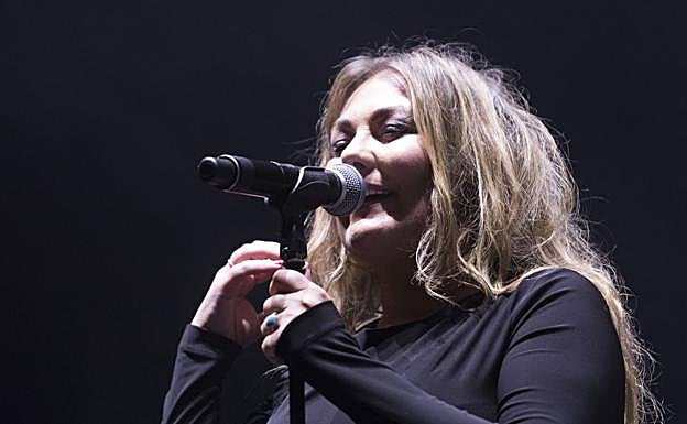 Amaia Montero, ayer en el concierto de Sagüés. 