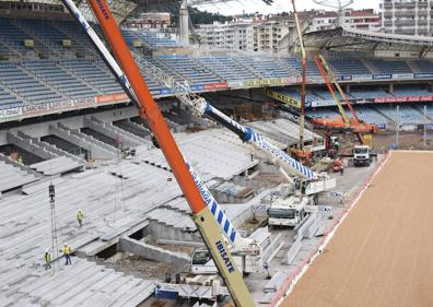 Imagen secundaria 1 - Anoeta: Así están las obras a un mes del estreno