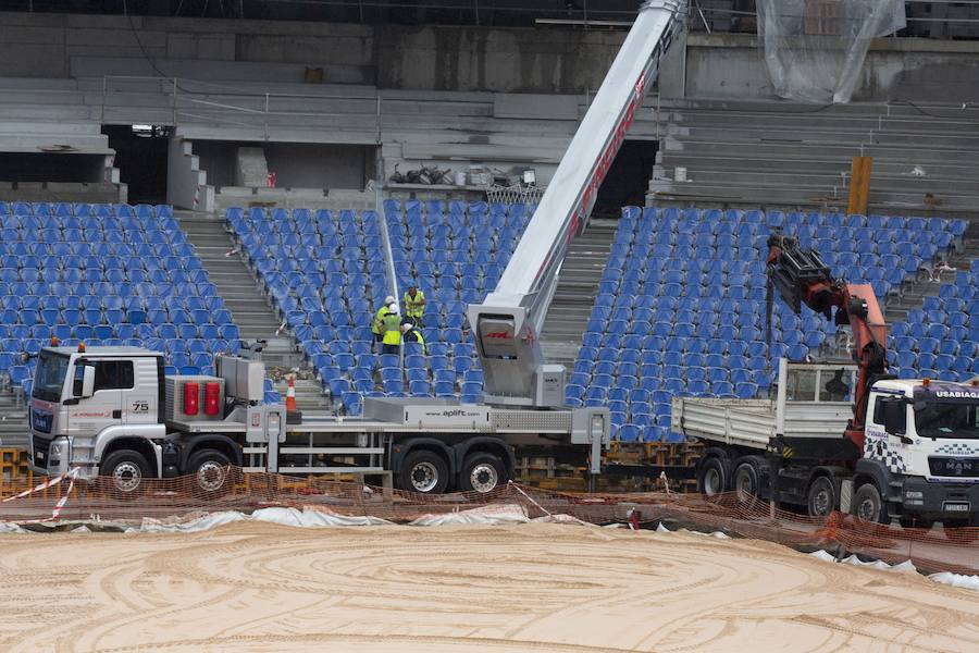 A poco menos de un mes de su reestreno, las obras del estadio de Anoeta presentan grandes avances en los últimos días. Todo estará listo para el Real Sociedad - F.C. Barcelona del próximo 15 de septiembre.