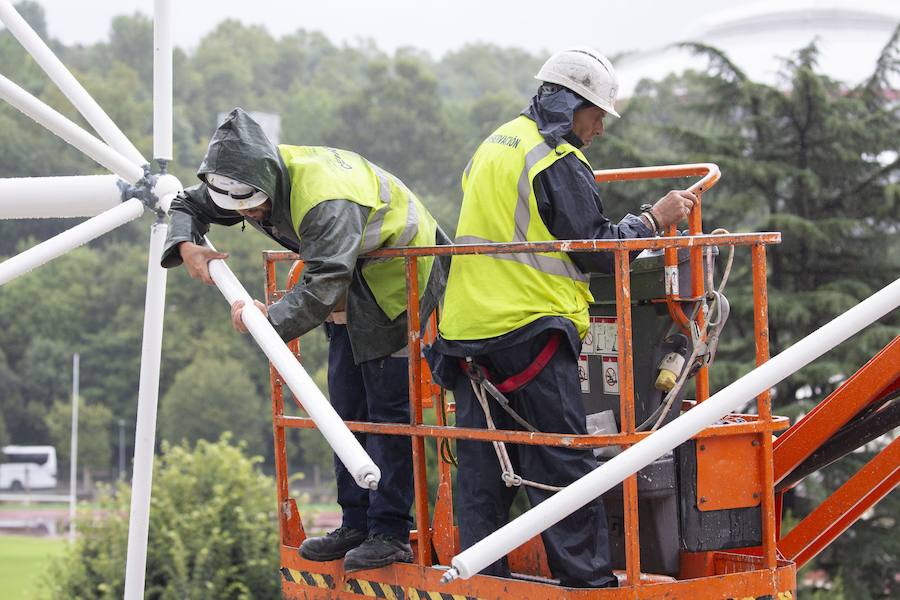 A poco menos de un mes de su reestreno, las obras del estadio de Anoeta presentan grandes avances en los últimos días. Todo estará listo para el Real Sociedad - F.C. Barcelona del próximo 15 de septiembre.