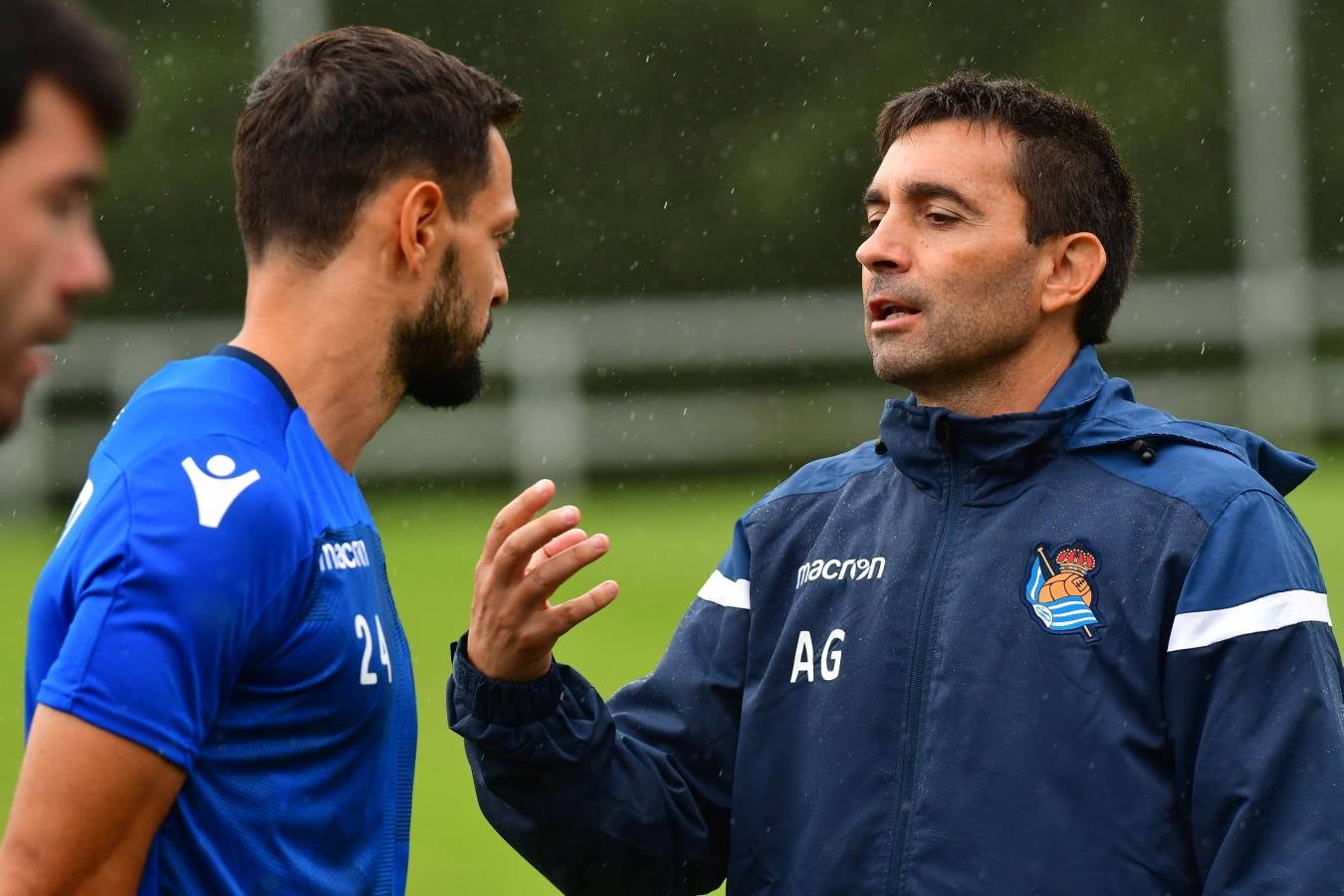 Garitano ha dirigido la última sesión de la Real Sociedad antes de visitar al Villarreal en el que será el primer partido liguero.