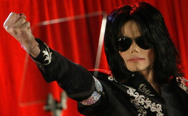 Michael Jackson durante una conferencia en Londres en 2009.