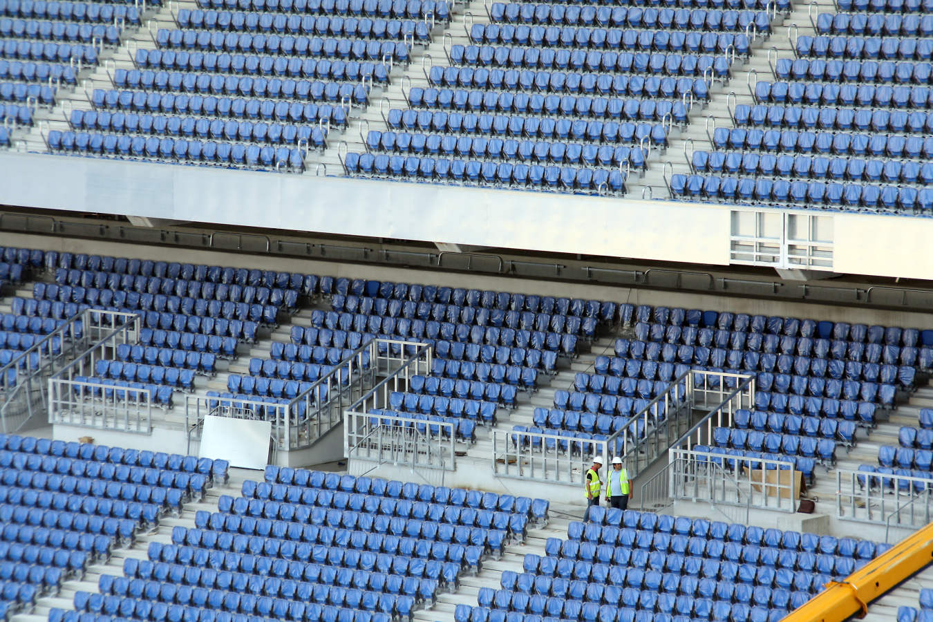 La reforma del estadio de Anoeta sigue su curso para poder abris sus puerta el 15 de septiembre ante el Barcelona