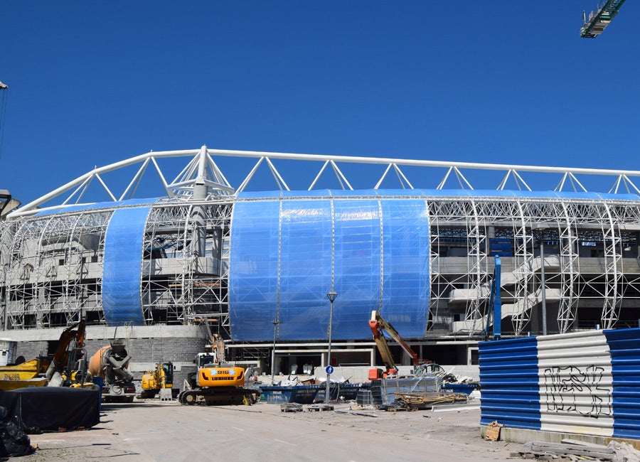 La reforma del estadio de Anoeta sigue su curso para poder abrir sus puerta el 15 de septiembre ante el F.C. Barcelona