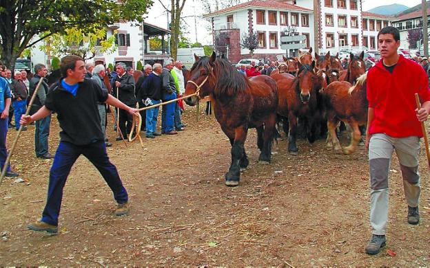 Entrada de caballos en Ferias de Elizondo. 