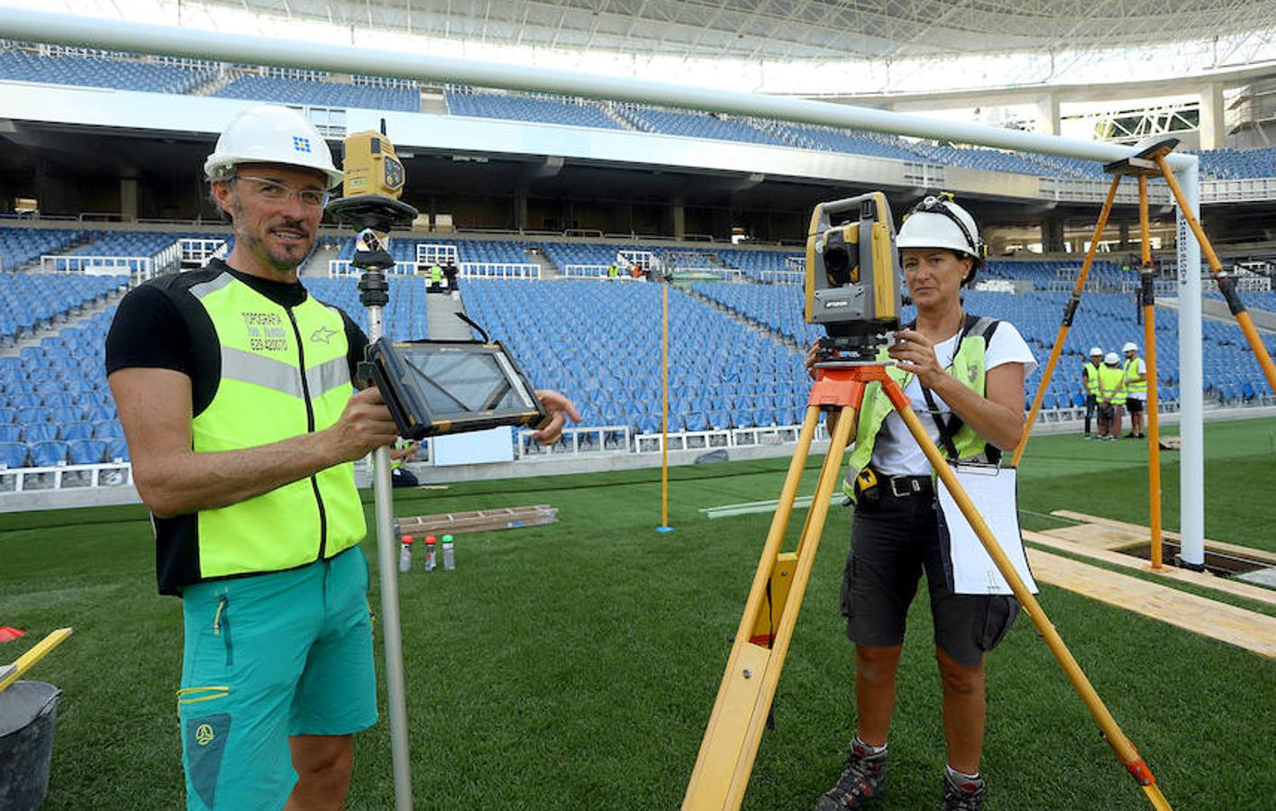 El campo de la Real Sociedad continúa afinando su puesta a punto para estar en las mejores condiciones para el próximo partido.