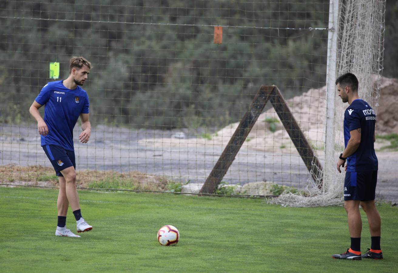 El atacante brasileño ha sido la gran novedad del último entrenamiento de la Real Sociedad.