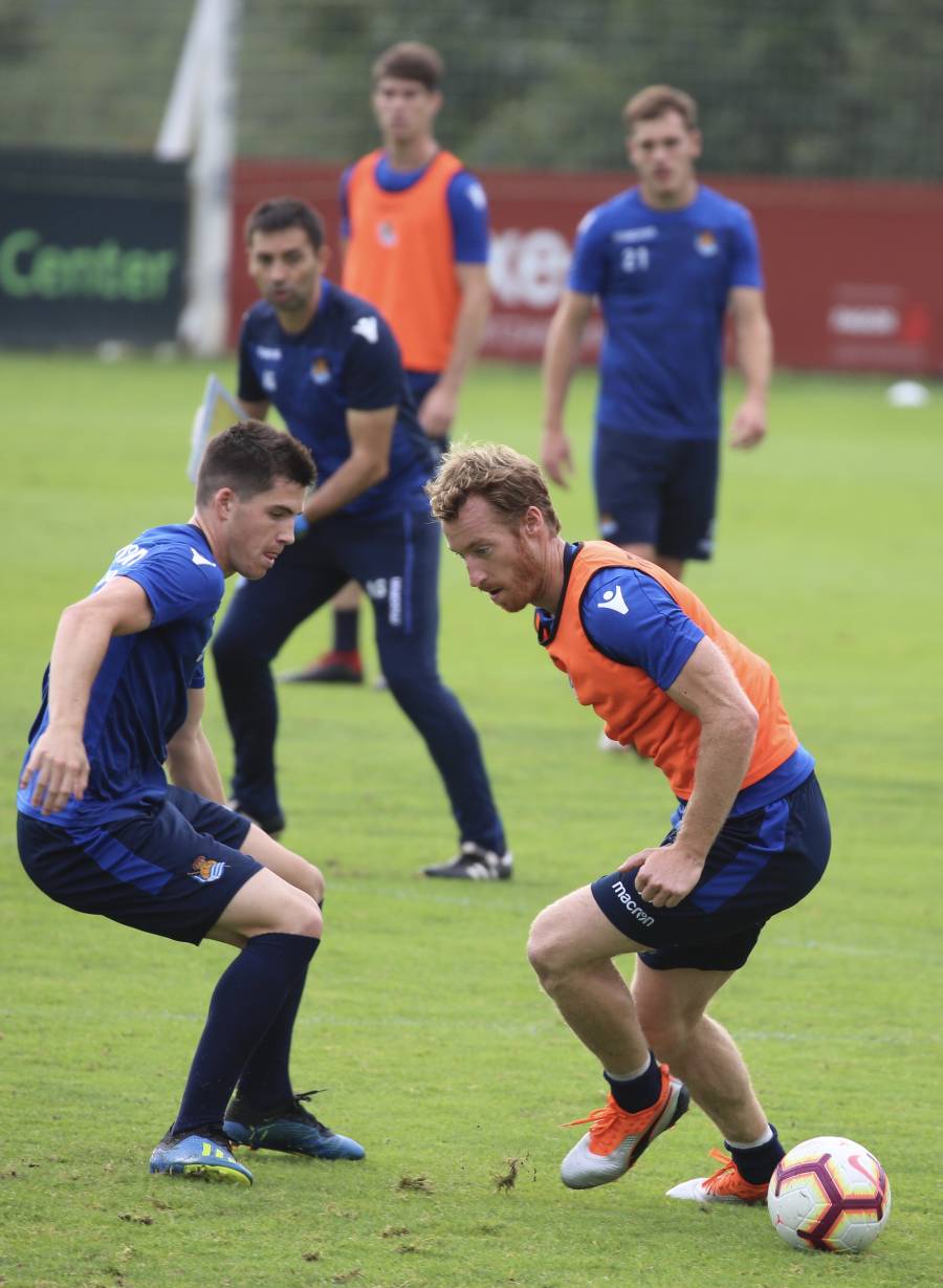 El atacante brasileño ha sido la gran novedad del último entrenamiento de la Real Sociedad.