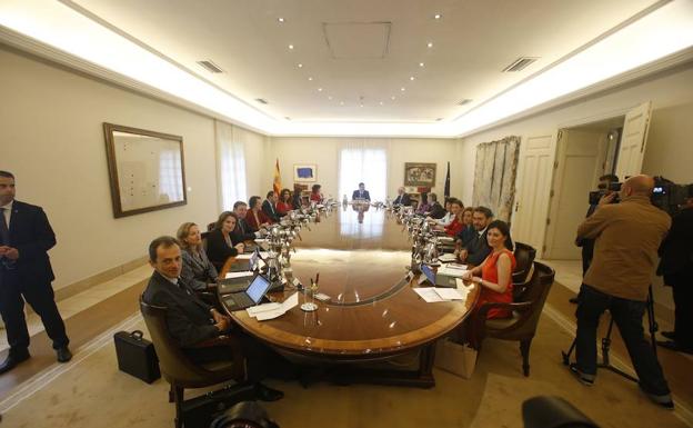 Reunión del Consejo de Ministros en una de las salas que se pueden visitar.