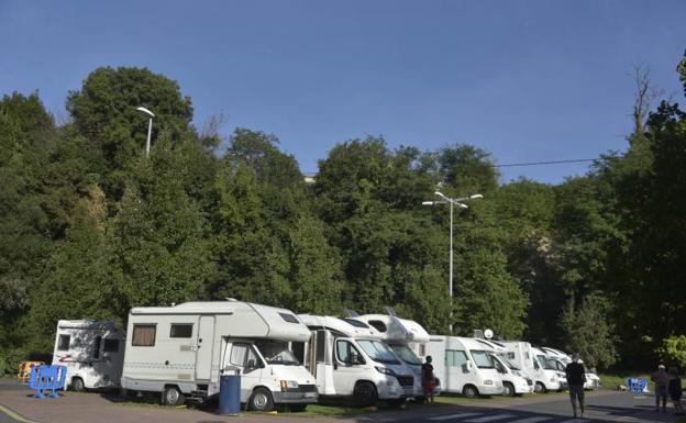 Parking de autocaravanas que será fumigado este lunes por la tarde. 