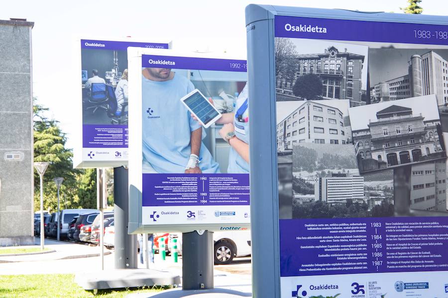 Este martes se ha inaugurado en San Sebastián la exposición fotográfica organizada con motivo del 35 aniversario de Osakidetza, que podrá visitarse este mes en el Hospital Donostia.