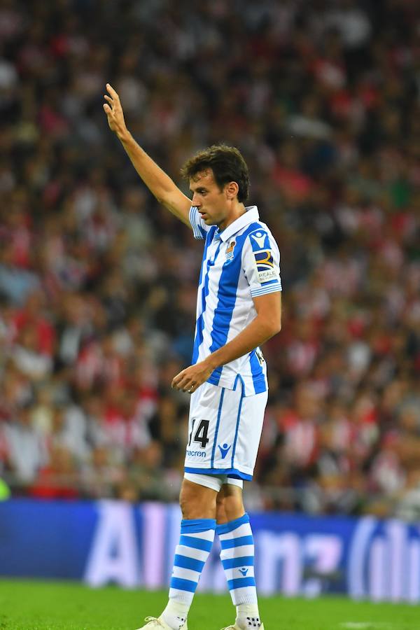 Derbi vasco disputado este viernes en San Mamés, correspondiente a la octava jornada de Liga