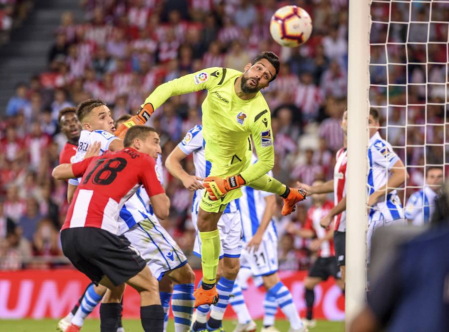 Derbi vasco disputado este viernes en San Mamés, correspondiente a la octava jornada de Liga