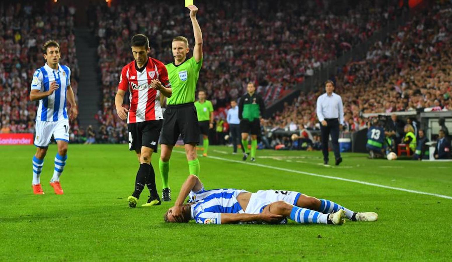 Derbi vasco disputado este viernes en San Mamés, correspondiente a la octava jornada de Liga