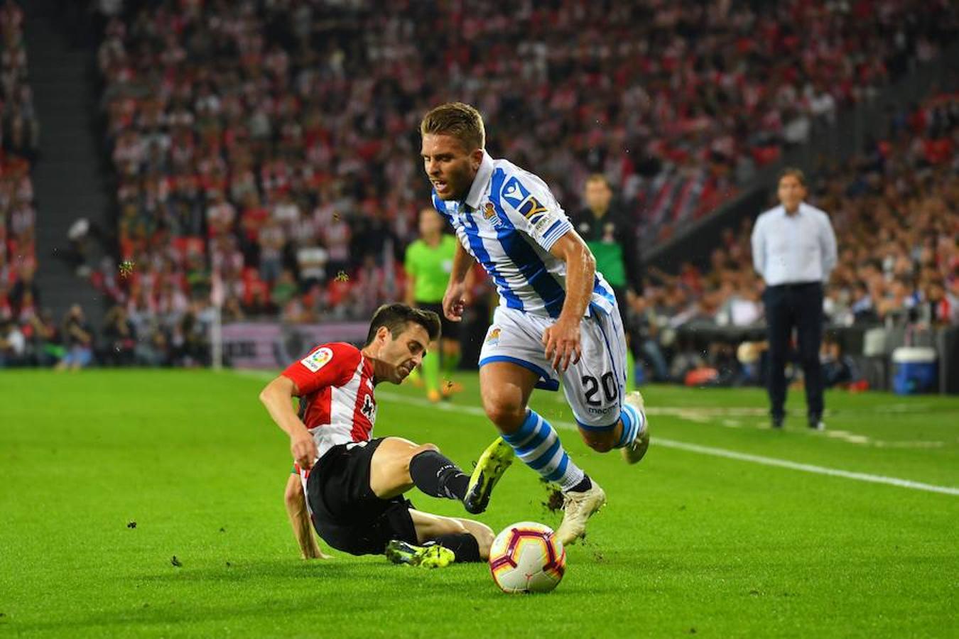 Derbi vasco disputado este viernes en San Mamés, correspondiente a la octava jornada de Liga