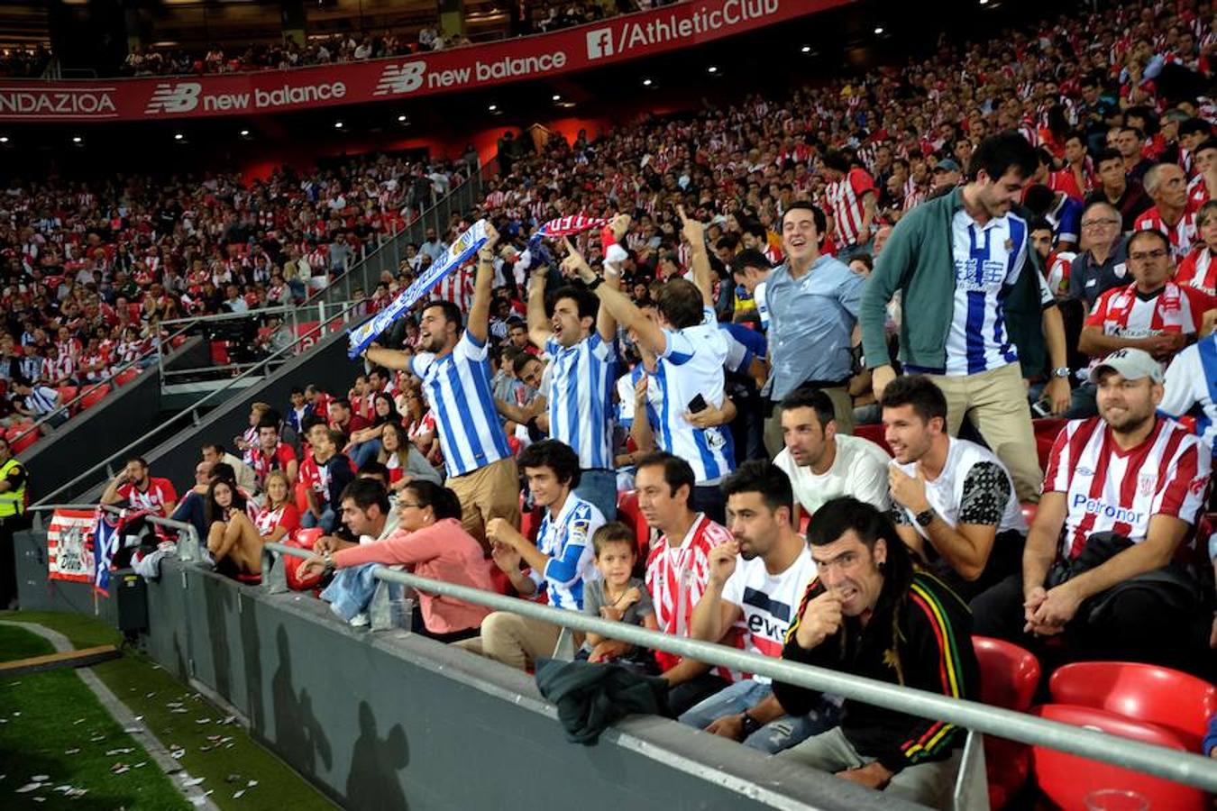 Derbi vasco disputado este viernes en San Mamés, que la Real se llevó con goles de Oyarzabal (2) y Sangalli