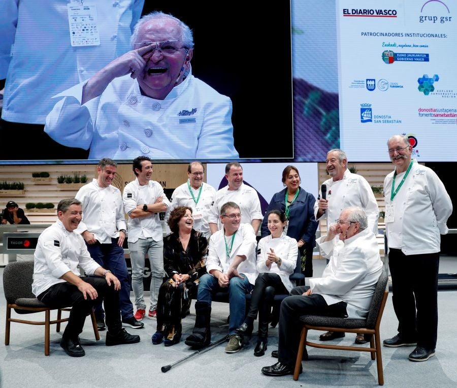 El chef Juan Mari Arzak ha recibido el Premio Homenaje en la jornada inaugural de San Sebastian Gastronomika