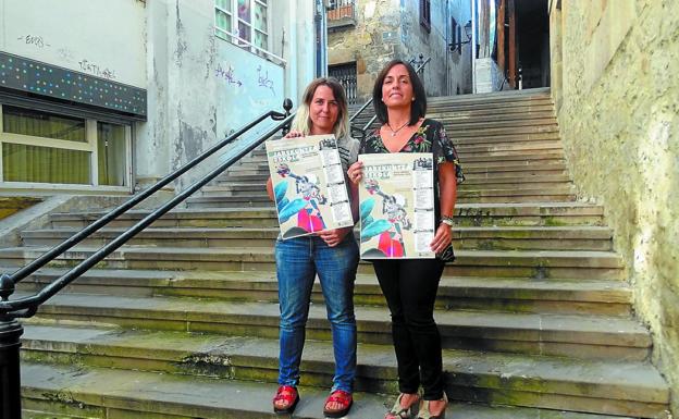 Presentación. La técnico Ilargi Etxebarria y la concejal Irune Galarraga presentaron el programa.