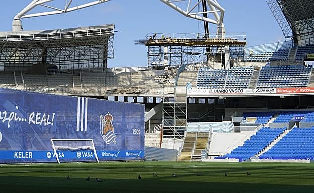 Galería. Imágenes de las obras de Anoeta desde el interior del estadio