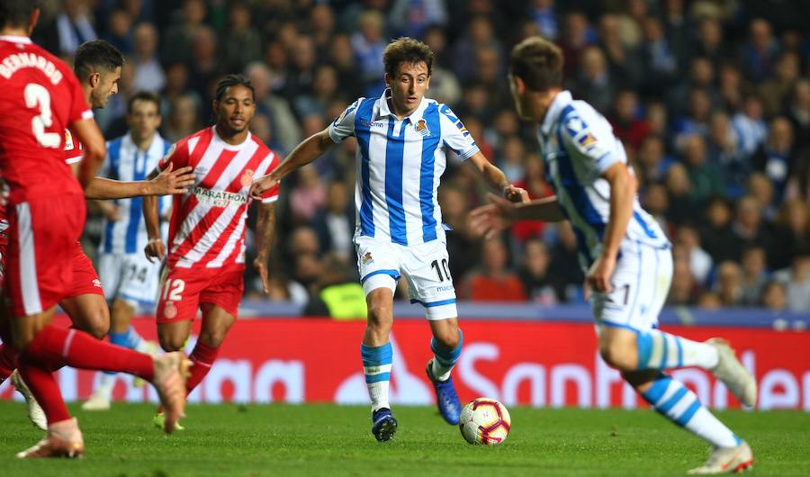 La Real Sociedad y el Girona han empatado (0-0) en el partido disputado el lunes por la noche en el estadio de Anoeta.. 