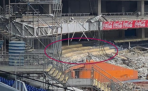 Tela impermeable que protege el transformador que se encuentra debajo 