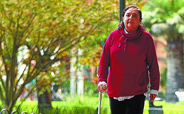 Begoña Naveran en la plaza Gipuzkoa de Donostia