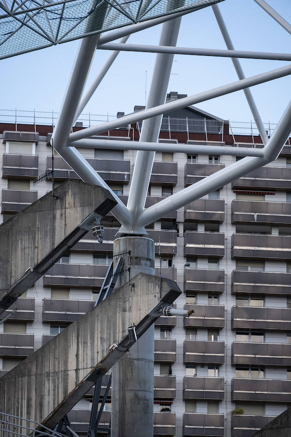 Las obras en el estadio de Anoeta avanzan a buen ritmo.